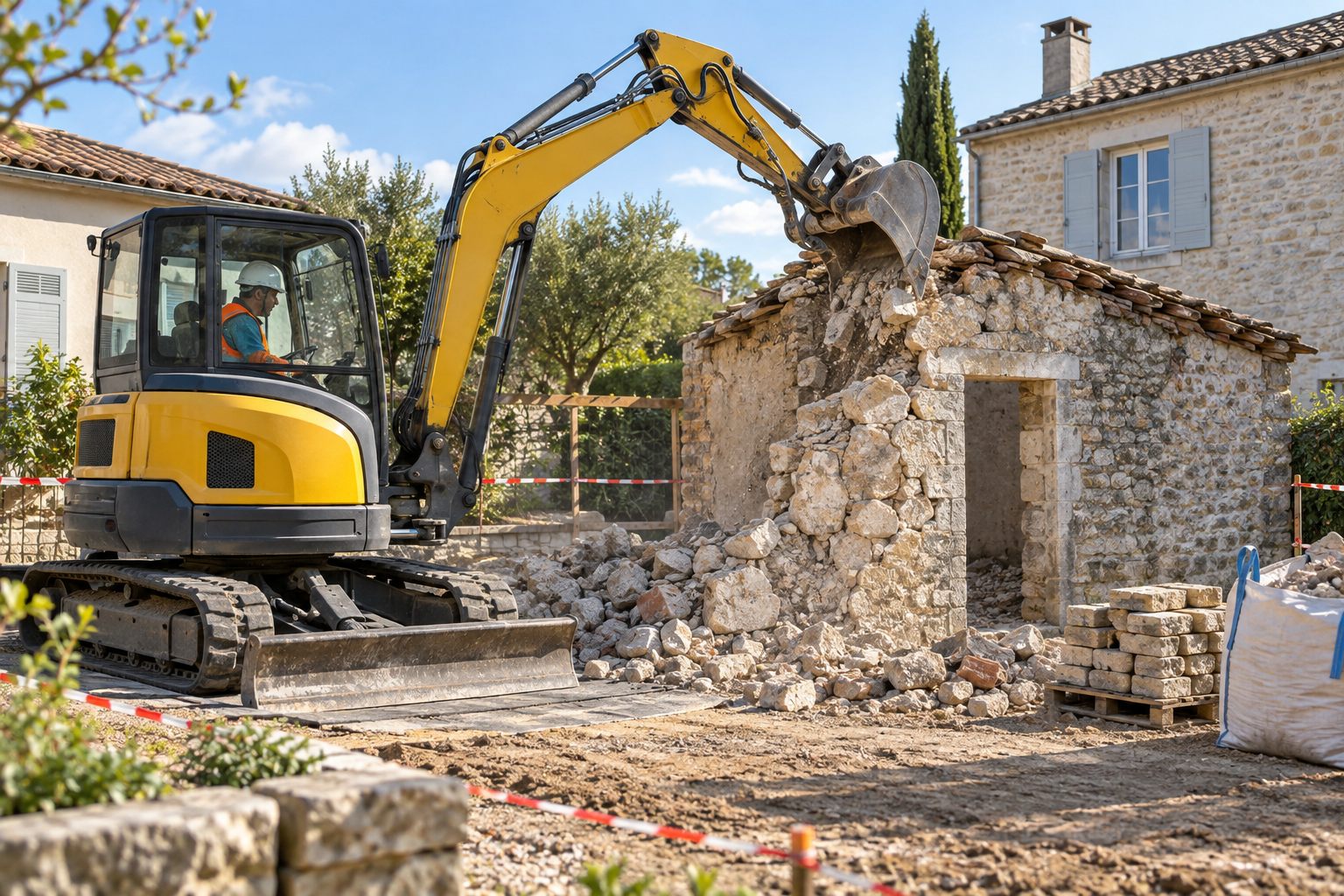 Démolition maîtrisée pour projet de rénovation